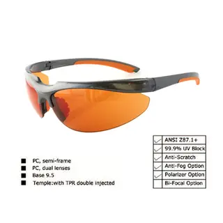 High Quality Outdoor Bicycle Safety Glasses with TPR Double Injected Sports Protective Safety Sunglasses
